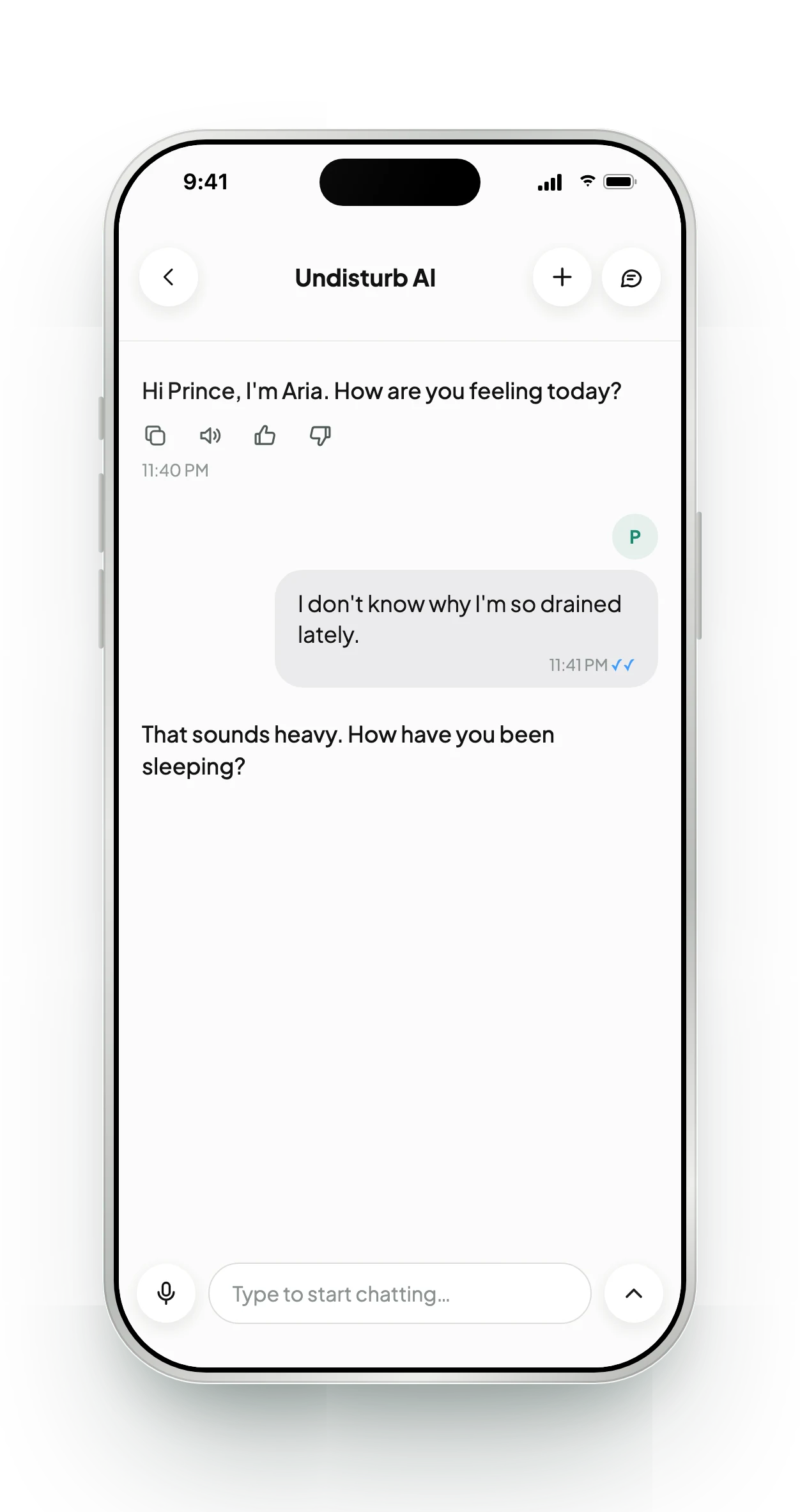 Chat with Undisturb AI