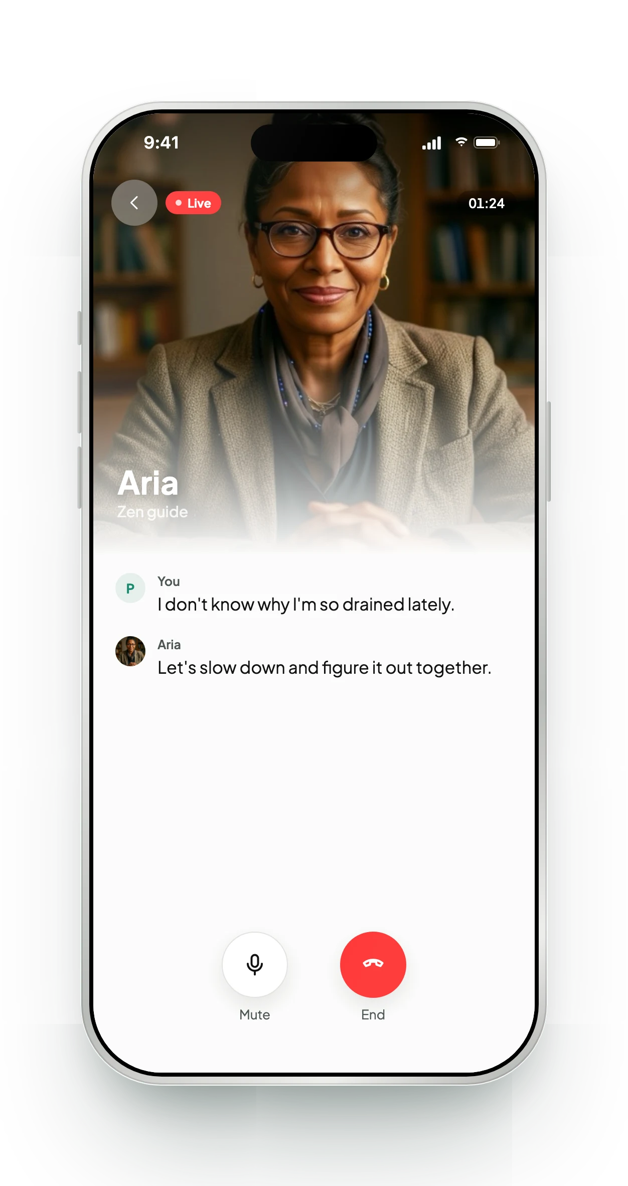 Voice call with Aria